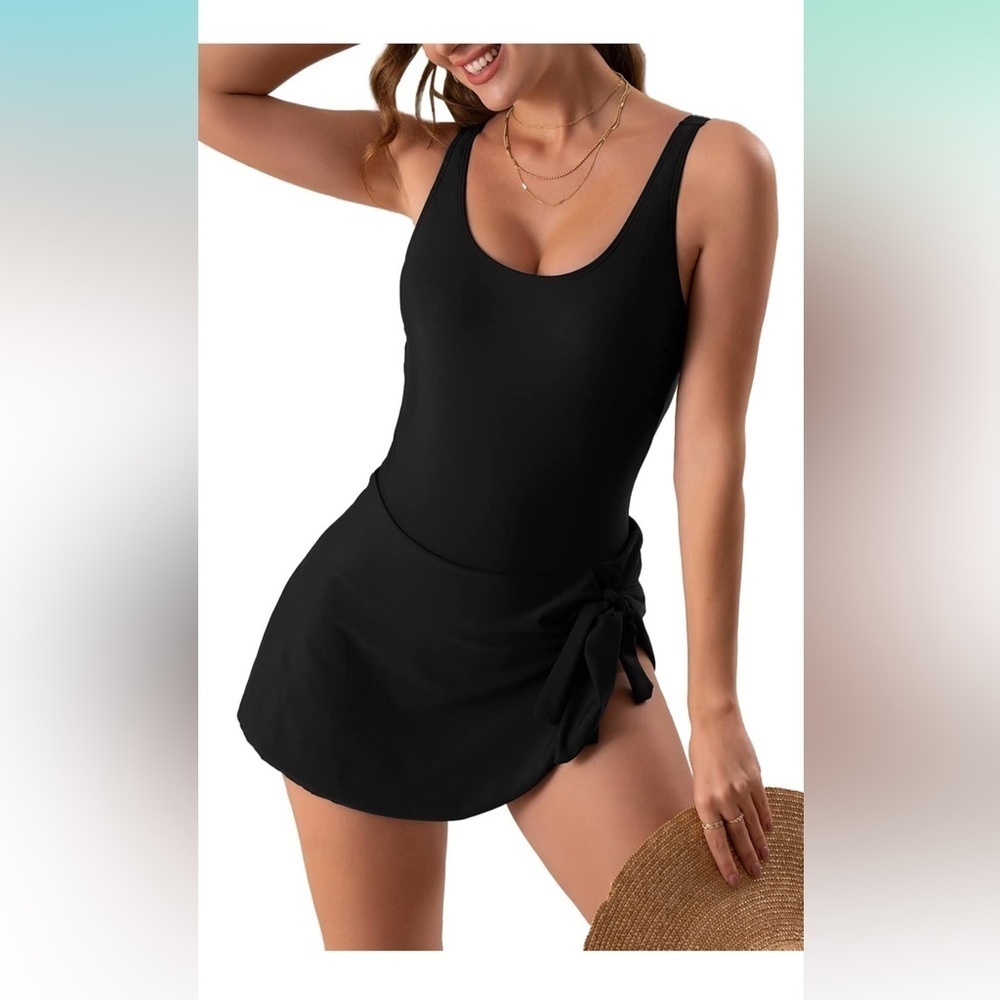 🆕 Women Tummy Control Swimdress Skirt Bathing Suit